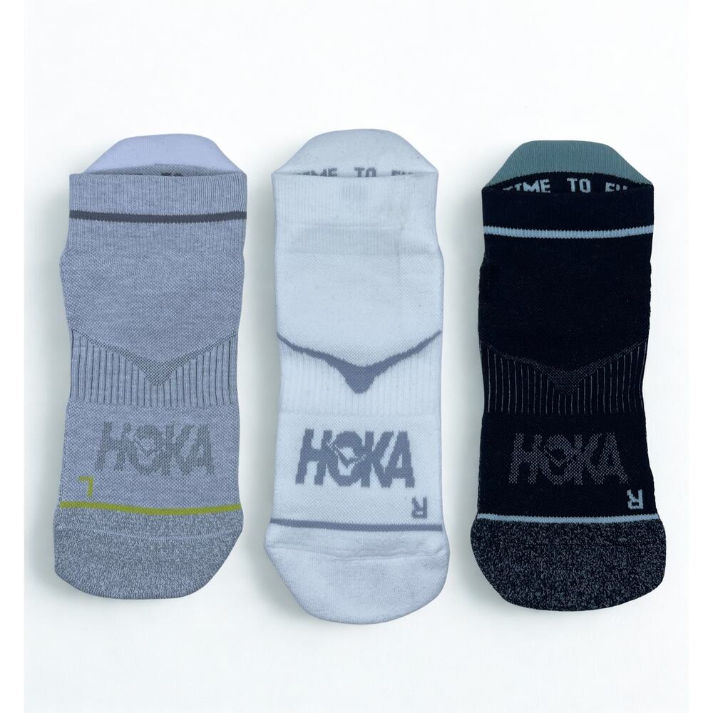 3 Pairs HOKA Time To Fly No Show Socks  Unisex M , NWOT